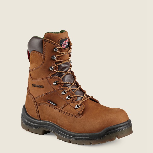 Red Wing Safety Boots King Toe® - 8-inch Waterproof Toe - Brown - Mens VNH428671